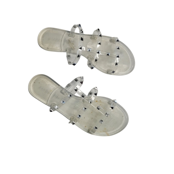 Gianni Bini Clear Jelly Sandals Flip Flops Size 8 - Picture 1 of 5